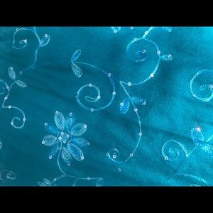 Electric blue pashmina